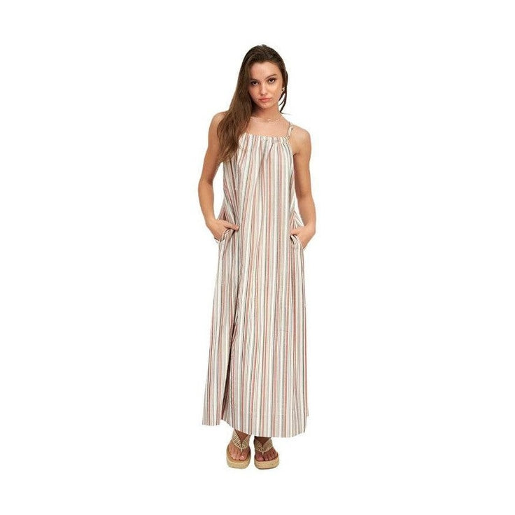 Emory Park Vacation Maxi Dress with Stripes and Pockets for Comfortable Summer Wear