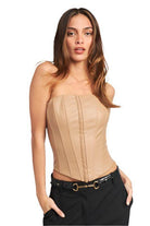 Emory Park Women's Bustier Top in Beige, Ideal for a Vacation Outfit Bustier Style