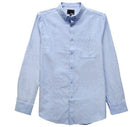 Light blue WEIV button down vacation shirts with a chest pocket for casual summer outings