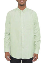 WEIV Men's Button Down Vacation Shirts in Light Green with Classic Fit and Front Pocket