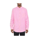 WEIV Men's Light Pink Button Down Vacation Shirts with Classic Fit and Chest Pocket