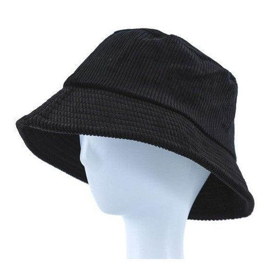 Black Fashion Fantasia vacation style bucket hat with a soft, textured fabric for summer outings