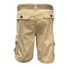 WEIV vacation style cargo shorts in khaki with multiple pockets and adjustable waistband