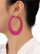 Bold pink LA3accessories vacation style earrings, perfect for adding flair to your summer outfits