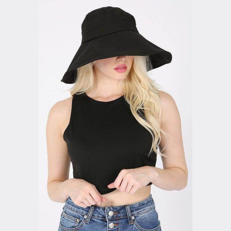 Bella Chic Women's Vacation Style Hat in Black for Summer Outings and Sun Protection