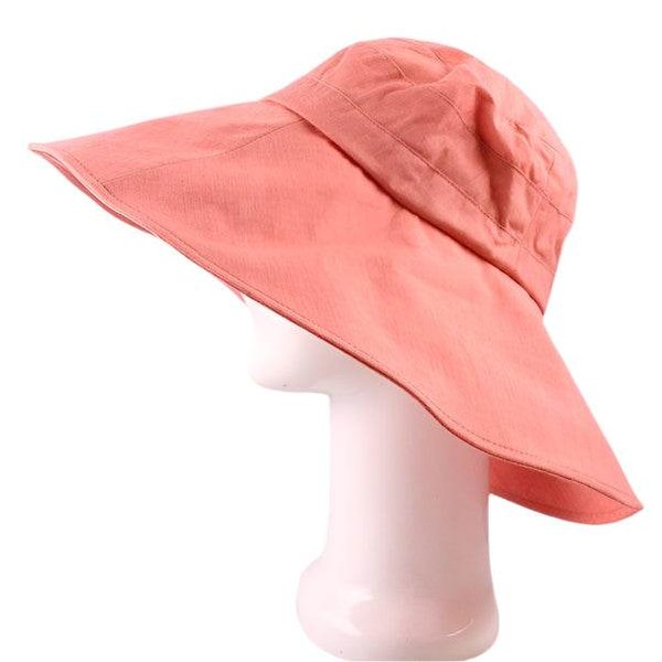 Bella Chic Women's Vacation Style Hat in Coral with Wide Brim for Sun Protection