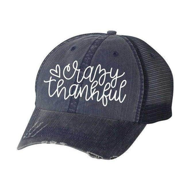Ocean and 7th Crazy Thankful Hat in Navy Blue for a casual vacation style hat