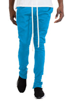 Men's Vacation Style Joggers in Bright Blue with Adjustable Drawstring Waist for Comfort