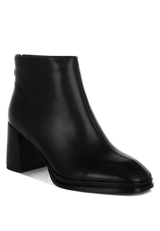 Stylish Rag Company women's ankle boots in black, perfect for vacation style leather boots.