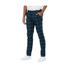 Stylish WEIV plaid men's pants in blue and green for vacation style menswear