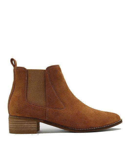 Let's See Style Women's Brown Suede Ankle Boots for a trendy vacation style shoes look