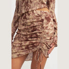 Emory Park Women's Ruched Skirt in Earth Tones for Stylish Vacation Style Skirts