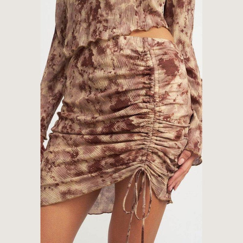 Emory Park Women's Ruched Skirt in Earth Tones for Stylish Vacation Style Skirts