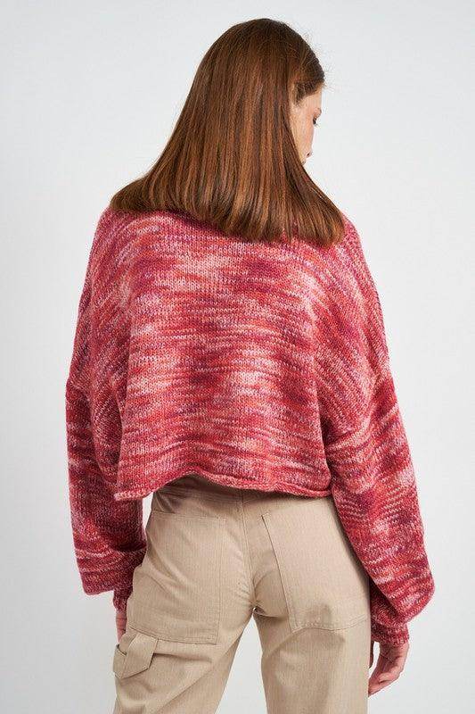 Emory Park Women's Vacation Style Sweater in Pink with a Relaxed Fit and Cozy Texture