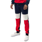 Men's joggers by VacationGrabs in red, black, and white, perfect for vacation style sweatpants