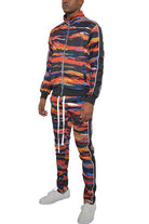 Men's 2PC Track Set by WEIV in vibrant colors, perfect for vacation style track suit outfit