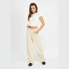 Emory Park women's vacation style wide pants in light color with side pockets for a relaxed fit