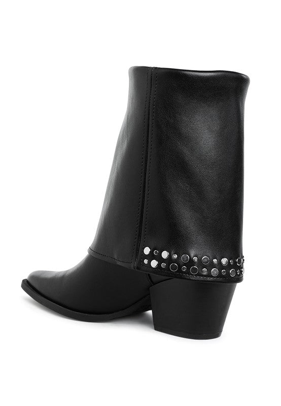 Rag Company black ankle boots with studded detailing, perfect for vacation worthy footwear