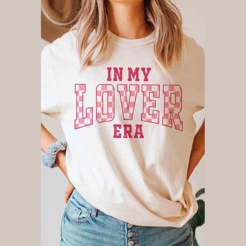 Valentine's Day Checkered In My Lover Era Graphic T-Shirt - VacationGrabs