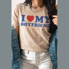 Valentine's Day I Love My Boyfriend Graphic T-Shirt - VacationGrabs