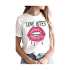 Valentine's Day Love Bites Lips Graphic T-Shirt - VacationGrabs
