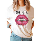 Valentine's Day Love Bites Lips Graphic T-Shirt - VacationGrabs