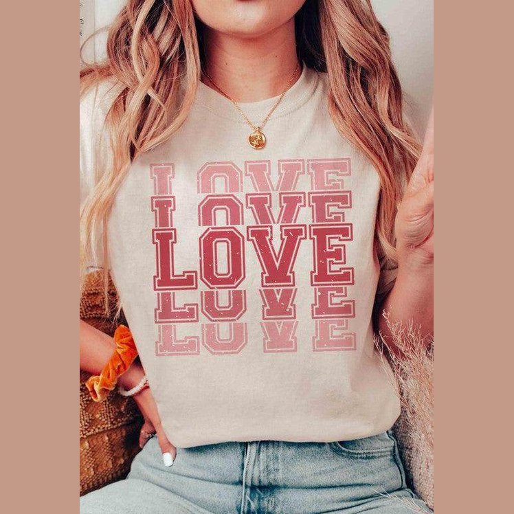 Valentine's Day Love Graphic T-Shirt - VacationGrabs