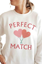 Valentine's Day Perfect Match Graphic Sweatshirt - VacationGrabs