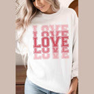 Valentine's Day Plus Size - Love Graphic Sweatshirt - VacationGrabs