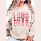 Valentine's Day Plus Size - Love Graphic Sweatshirt - VacationGrabs