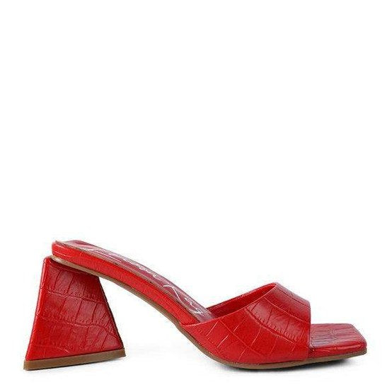 Rag Company red block heel vacation sandals with a stylish design and comfortable fit