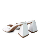 White block heel vacation sandals by Rag Company with open toe and stylish design