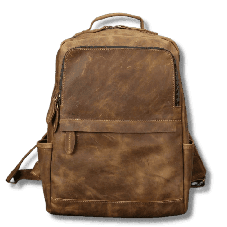 Brown leather overnight bag from VacationGrabs with spacious compartments for travel needs