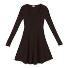 Lilou Women's Casual Knit Dress for Travel with Long Sleeves and Flared Skirt