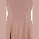 Lilou women's casual knit dress for travel with a ribbed texture and flared silhouette