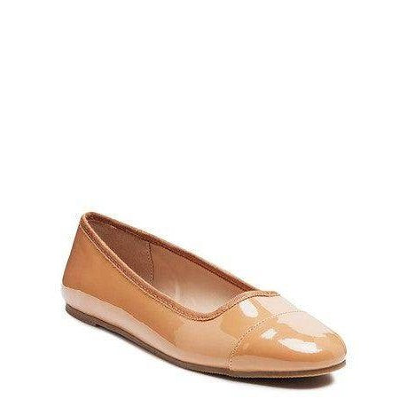 Rag Company Women's Comfortable Casual Flats in Tan with a stylish, patent finish for everyday wear
