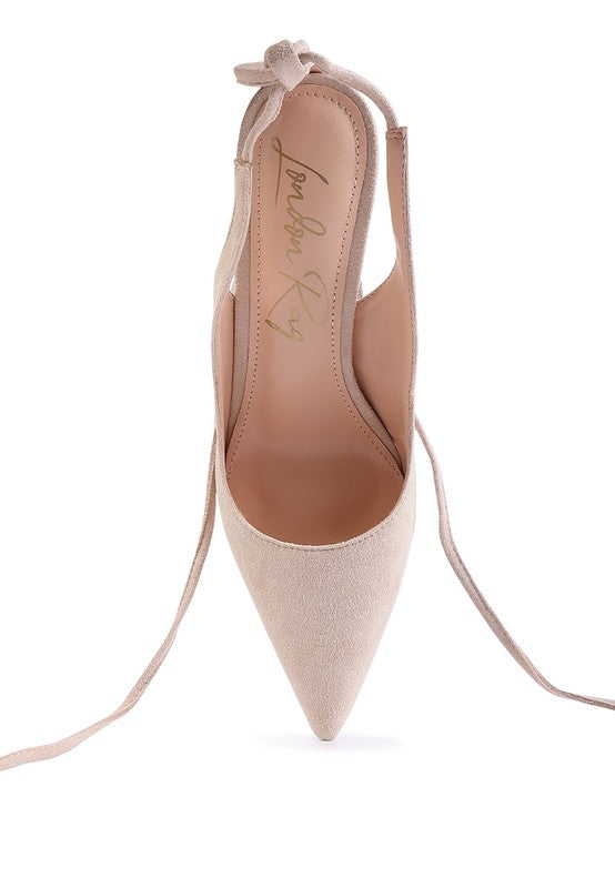 Beige lace up cut out sandals for women, perfect for summer outings