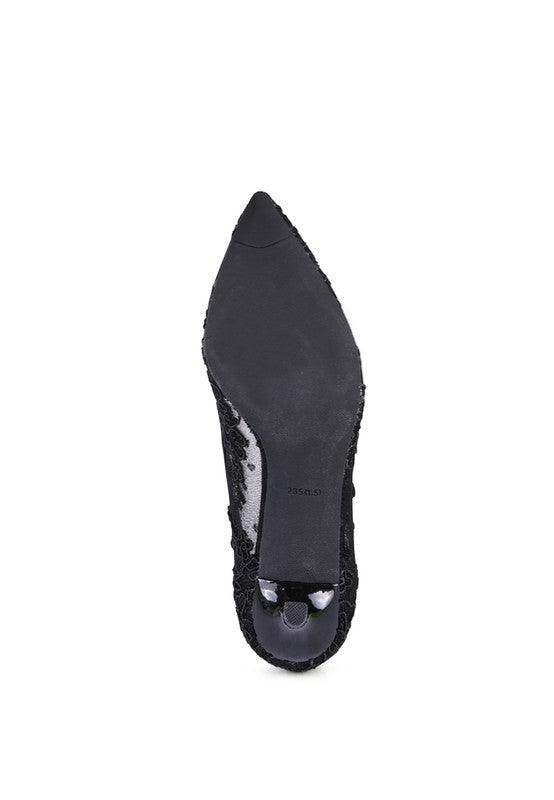 Rag Company reunion high heel shoes with a sleek black design and pointed toe for elegant style