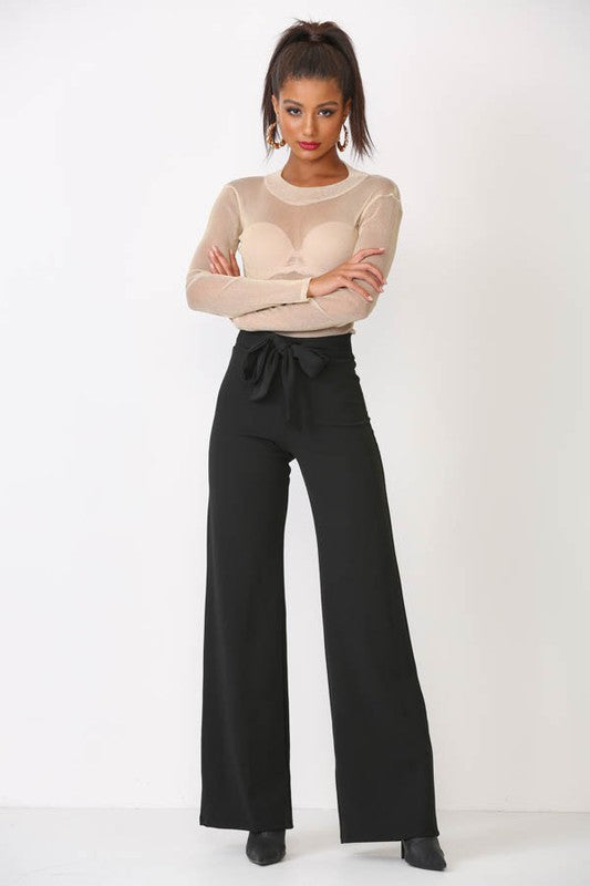 Cemi Ceri women's tie front pants in black, perfect for casual outings