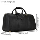 Vintage Leather Travel Duffle Shoulder Bag - VacationGrabs