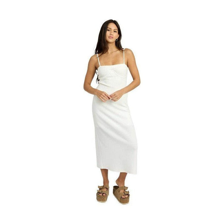 Waffle Knit Midi Dress - VacationGrabs