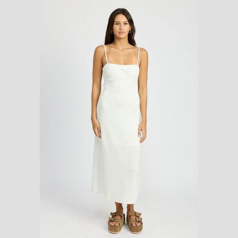 Waffle Knit Midi Dress - VacationGrabs
