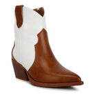 Wales Faux Leaher Patchwork Detail Boots - VacationGrabs