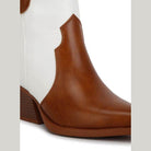 Wales Faux Leaher Patchwork Detail Boots - VacationGrabs