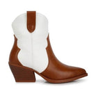 Wales Faux Leaher Patchwork Detail Boots - VacationGrabs