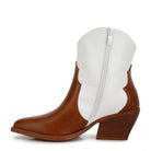 Wales Faux Leaher Patchwork Detail Boots - VacationGrabs