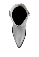 Wales Ott Metallic Faux Leather Boots - VacationGrabs