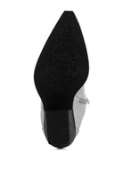 Wales Ott Metallic Faux Leather Boots - VacationGrabs