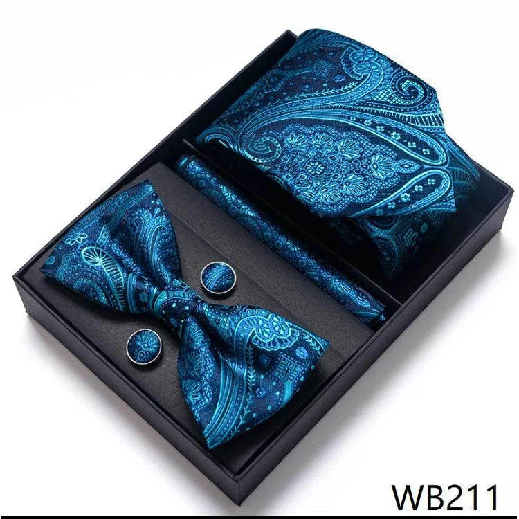 Wedding Present Tie Pocket Squares Cufflink Sets 28 Styles - VacationGrabs