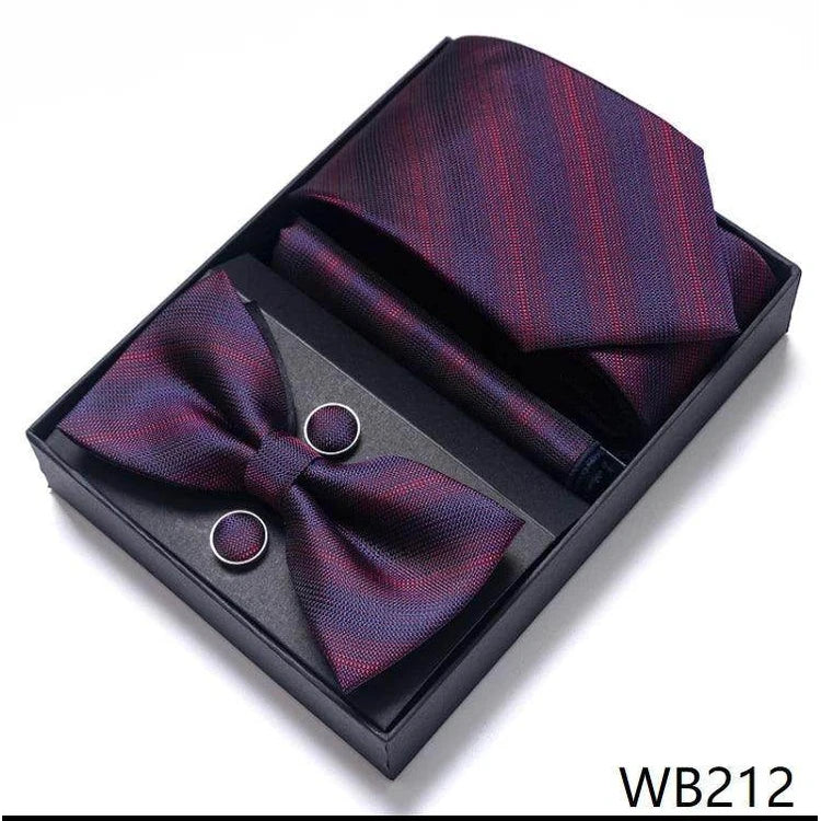 Wedding Present Tie Pocket Squares Cufflink Sets 28 Styles - VacationGrabs